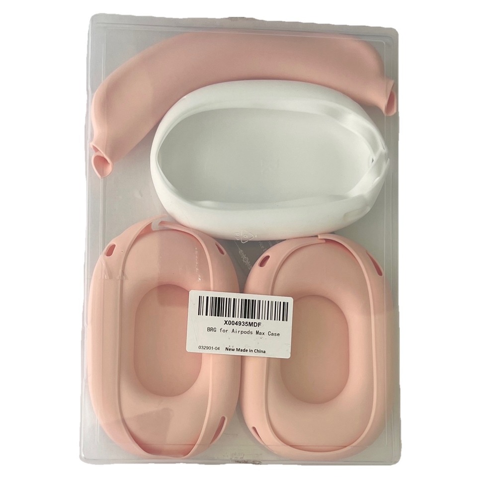 Silicone Case for Airpods Max Headphones Pink White Audio Accessory Electronics - Picture 3 of 5